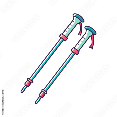 trekking poles icon, trekking poles vector illustration-simple illustration of trekking poles, perfect for trekking poles logos and icons