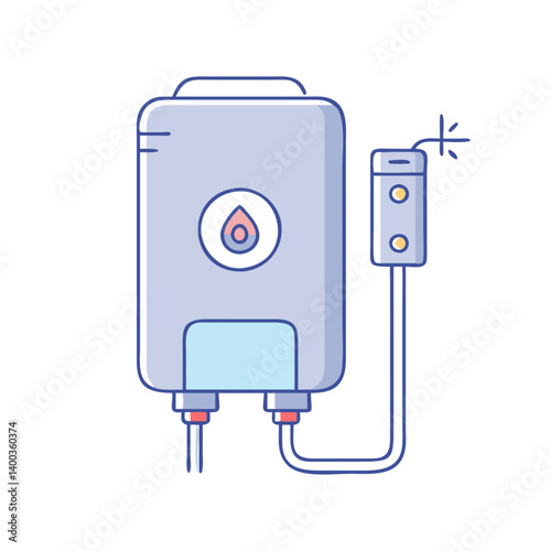 water heater icon, water heater vector illustration-simple illustration of water heater, perfect for water heater logos and icons