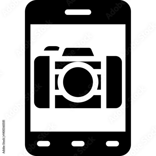 Camera Selfie Glyph Icon