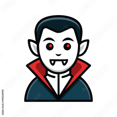 Cute Cartoon Vampire Illustration