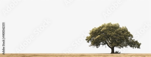 Obraz na płótnie Solitary Oak in Tranquil Landscape w salonie