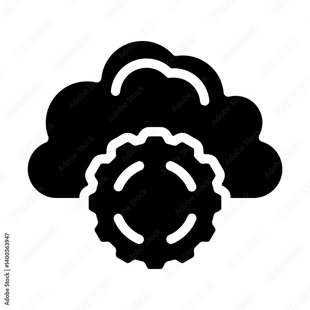 Vector Design Cloud Settings Icon Style Vector Design Cloud Settings Icon Style