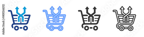 Cross Selling icon set multiple style collection