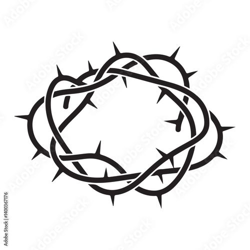 Crown of Thorns Vector Illustration