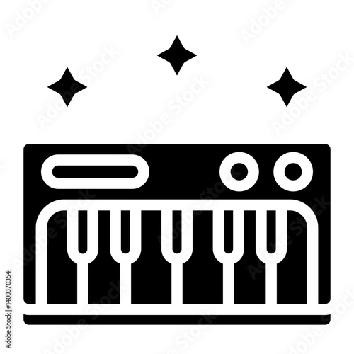 Piano keyboard Icon Style