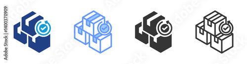 Stock Availability icon set multiple style collection
