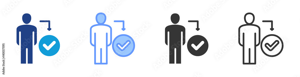 People Availability icon set multiple style collection People Availability icon set multiple style collection