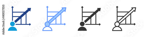 Scalability icon set multiple style collection