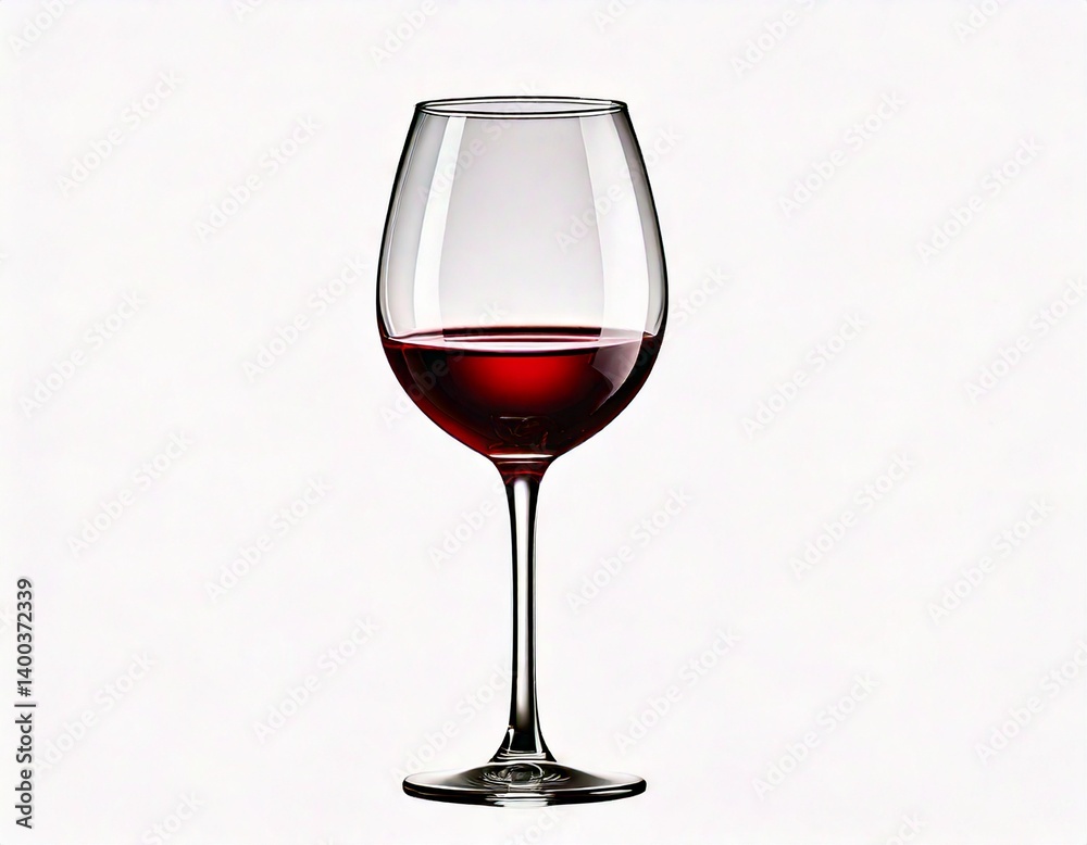 A glass of wine on a transparent background. png file. Generative AI A glass of wine on a transparent background. png file. Generative AI