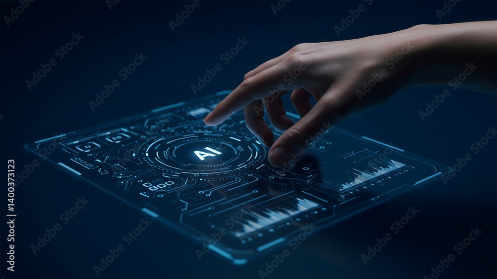 Fototapeta premium AI-Powered Data Visualization
