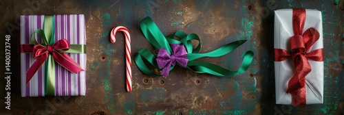 Festive Gift Arrangements with Candy Cane