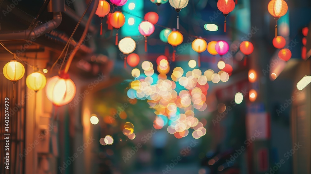 Enchanting Lanterns Illuminated at Dusk