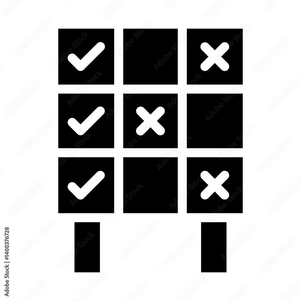 Fototapeta premium Three in a row Icon Style