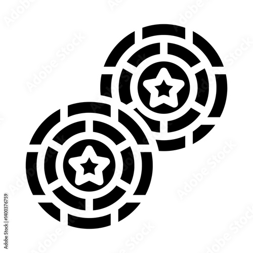 Poker Chip Icon Style