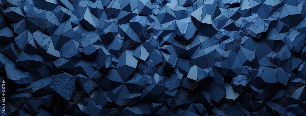 Blue Geometric Stone Texture