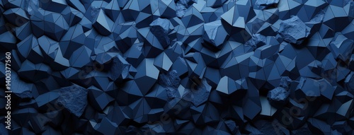 Obraz na płótnie Blue Geometric Stone Texture w salonie