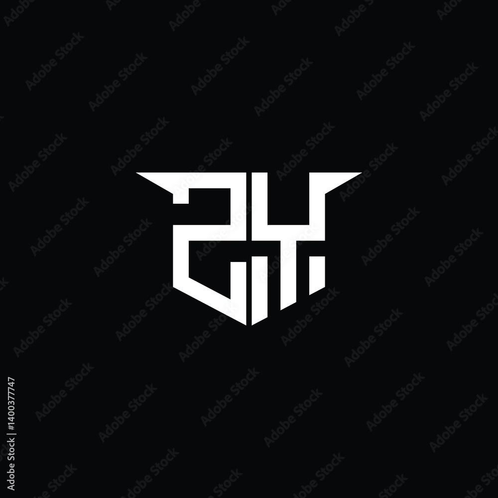 Fototapeta premium Modern Construction Logo with Symmetrical Design