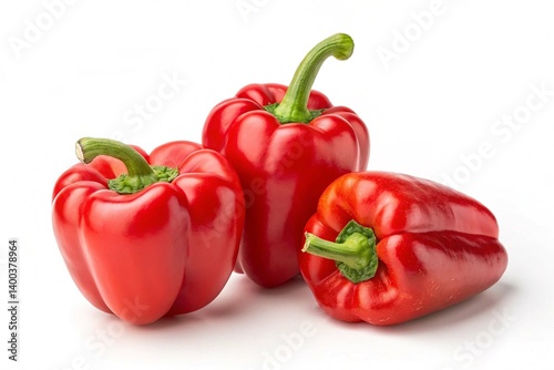 Red peppers isolated on white background