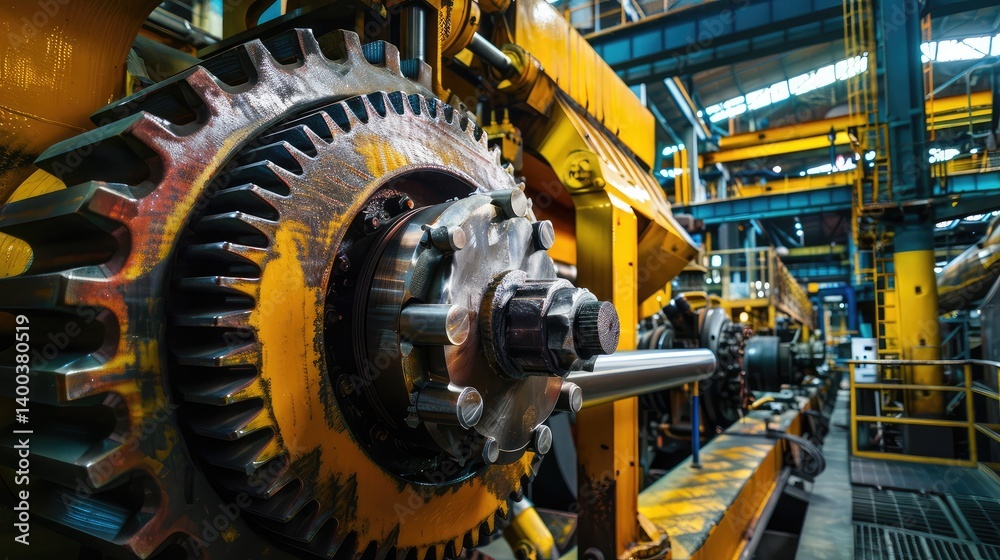 Intricate Industrial Gears in Motion