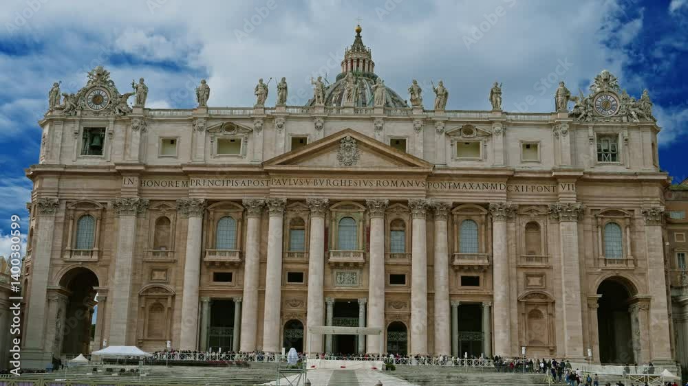 Front of St. Peter's Basilica in Vatican. Rome, Italy Front of St. Peter's Basilica in Vatican. Rome, Italy