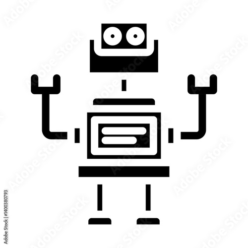 Space Robot Icon Style