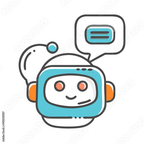 chatbot icon, chatbot vector illustration-simple illustration of chatbot, perfect for chatbot logos and icons