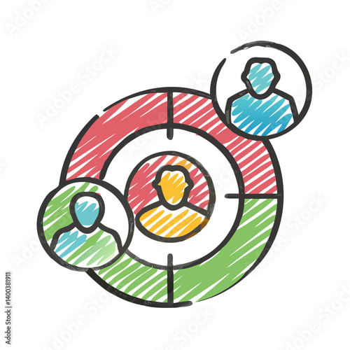 customer segmentation icon, customer segmentation vector illustration-simple illustration of customer segmentation, perfect for customer segmentation logos and icons
