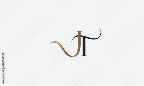 JT, TJ , J , T , Abstract Letters Logo Monogram	