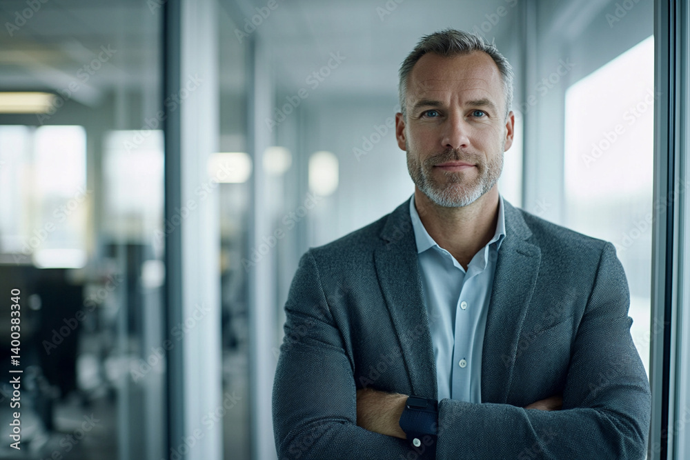 Portrait of confident businessman in office Portrait of confident businessman in office