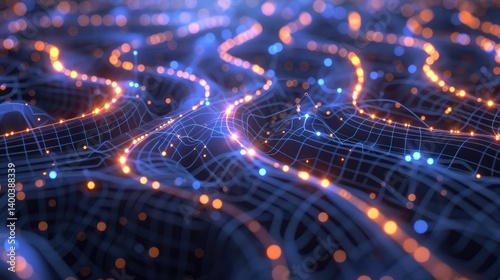 Abstract Digital Waveform