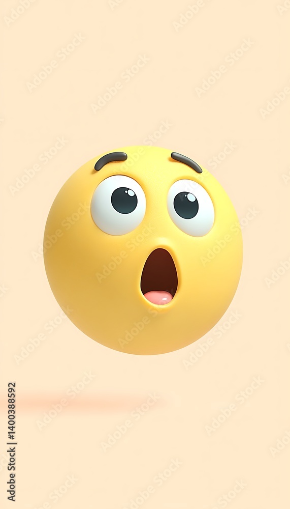 Fototapeta premium 3D Surprised Emoji