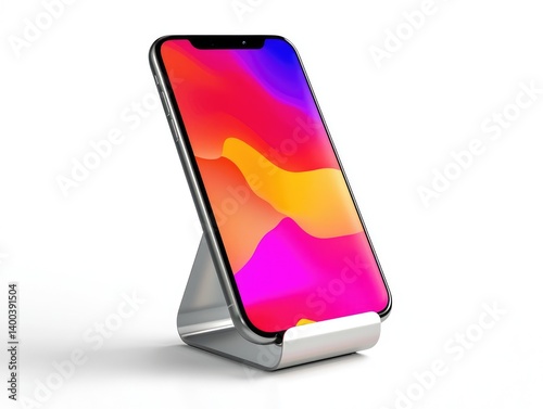 Modern Smartphone on a Stylish Stand