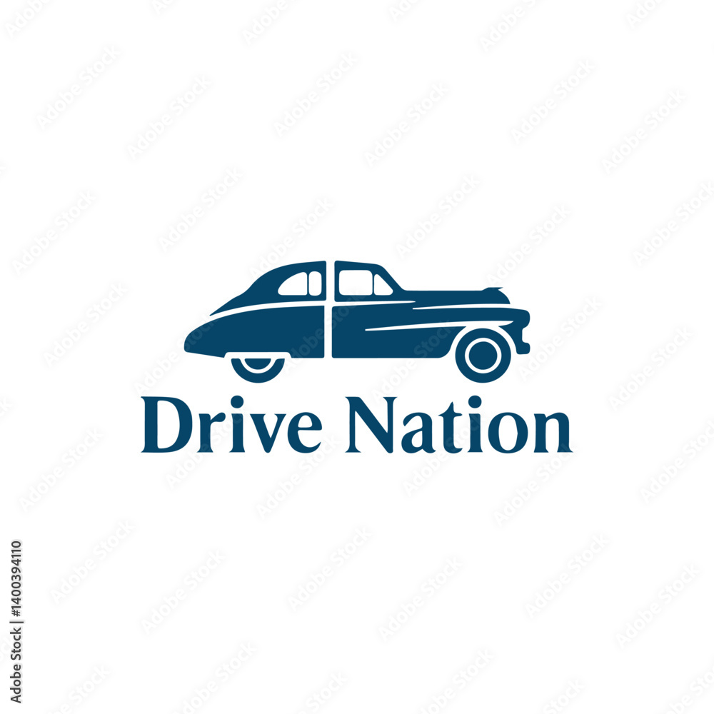 Obraz premium illustration classic car logo template