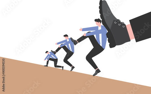 Stress burden, anxiety from work difficulty and overload, problem in economic crisis or pressure from too much responsibility concept

