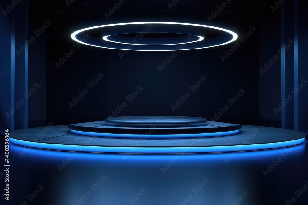 Illuminated Futuristic Stage