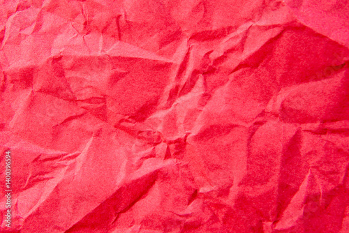 Wallpaper Mural A close-up, top-down shot showcases the crinkled and uneven texture of bright red paper. Background concept. Torontodigital.ca