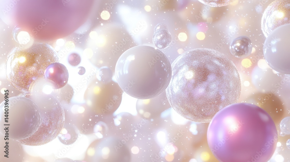 Ethereal Spheres of Pastel Radiance Shimmering in a Dreamlike Dance of Light and Shadow Abstract Background Ethereal Spheres of Pastel Radiance Shimmering in a Dreamlike Dance of Light and Shadow Abstract Background