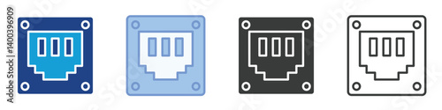 Ethernet Icons Collection – Multiple Vector Styles Icons