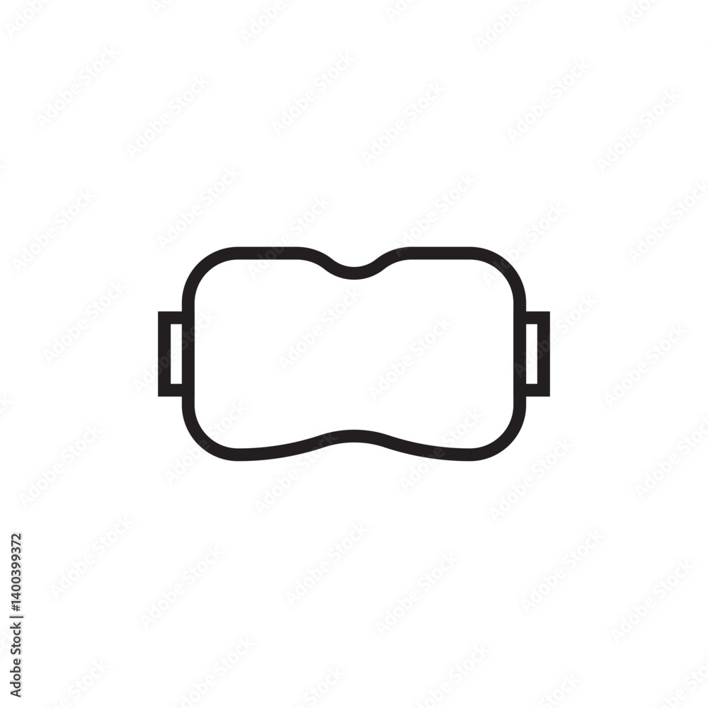 vr googles icon editable outline stroke vector eps