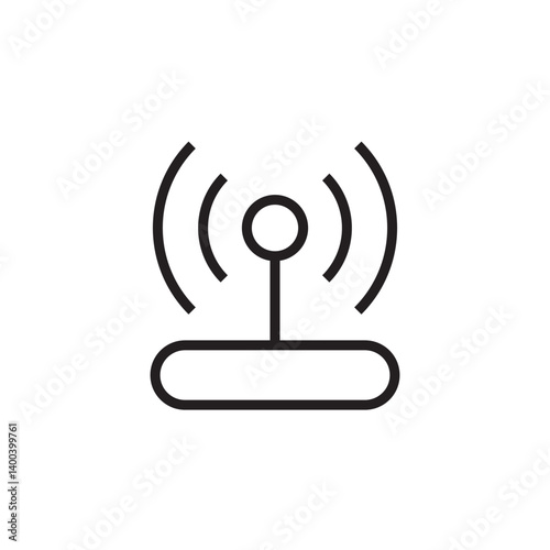 wifi router icon editable outline stroke vector eps 