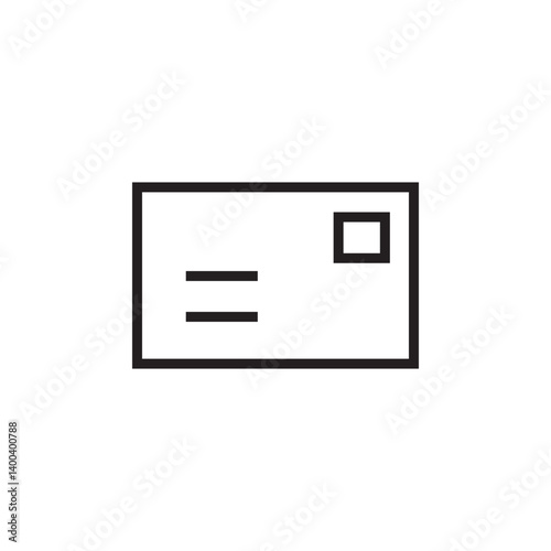 business post card icon editable outline stroke vector eps