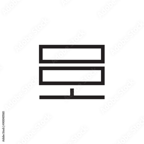 database server monitor icon editable outline stroke vector eps
