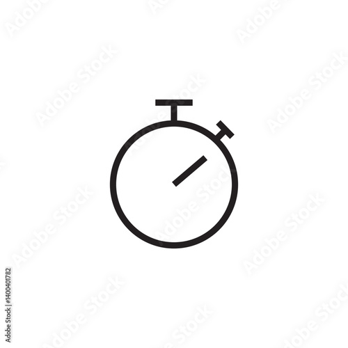 timer stopwatch clock icon editable outline stroke vector eps