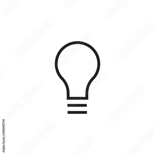 idea bulb icon editable outline stroke vector eps