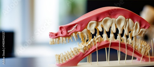 Obraz na płótnie Detailed Canine Skull Model w salonie