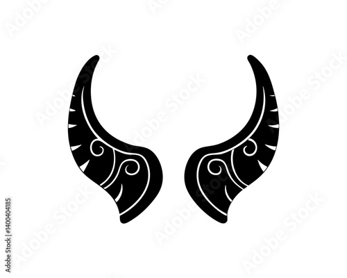 creative details Devil Horns Icon Vector Illustration