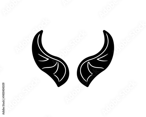 creative details Devil Horns Icon Vector Illustration