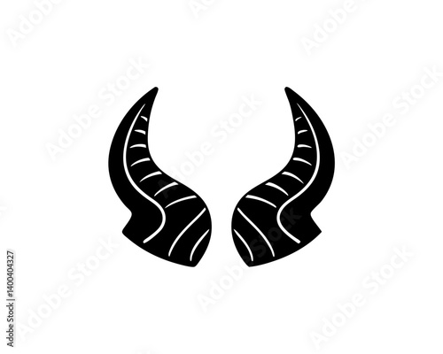 creative details Devil Horns Icon Vector Illustration