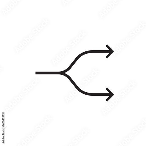 divergence road icon editable outline stroke vector eps