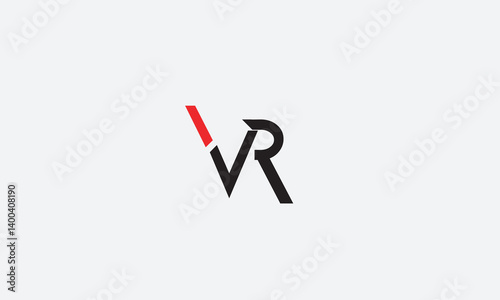 VR, RV , V , R , Abstract Letters Logo Monogram
